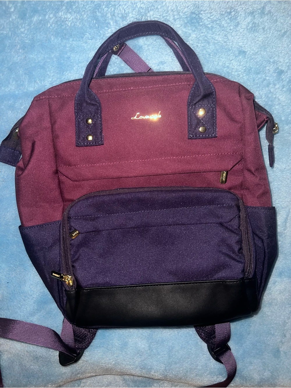 Lacorp Two-Tone Burgundy and Purple Women's Backpack